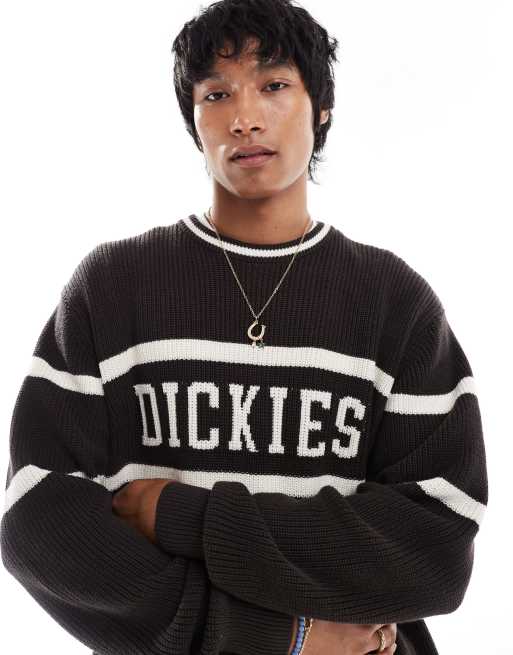 Dickies - Melvern - Mørkebrun sweater med råhvide detaljer - Kun hos ASOS , 4 af 4