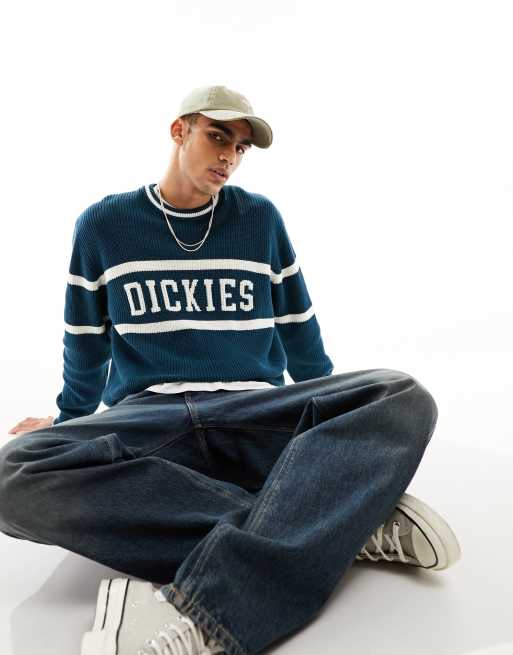 Dickies – Melvern – Strickpullover in Blau