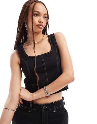 Meriden corset top in black