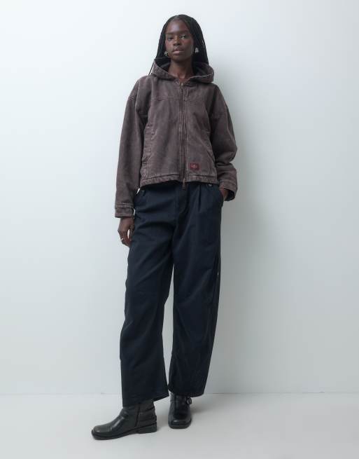 Dickies Miami denim hooded jacket in dark brown, 2 of 5