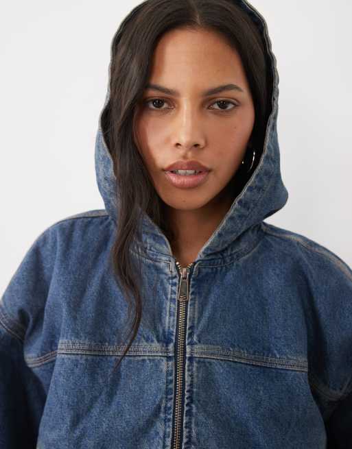 Dickies Miami denim hooded jacket in mid blue wash, 2 of 4