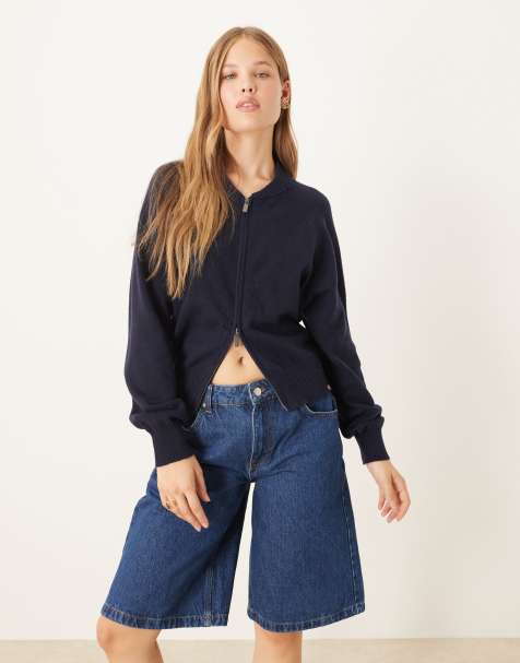 Dickies – Milan – Zapinana na suwak dzianinowa kurtka w ciemnym granatowym kolorze - view 1