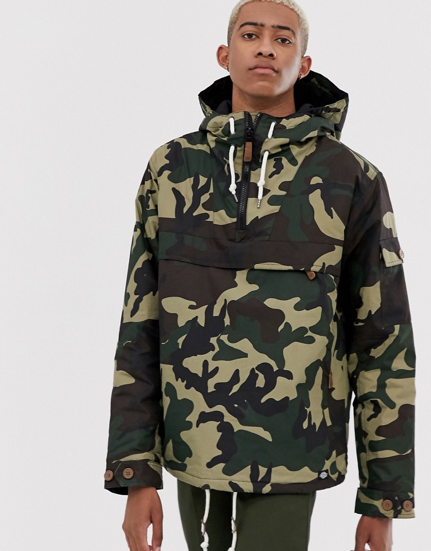 Dickies – Milford – Overhead-jakke i camouflagefarve-Grøn