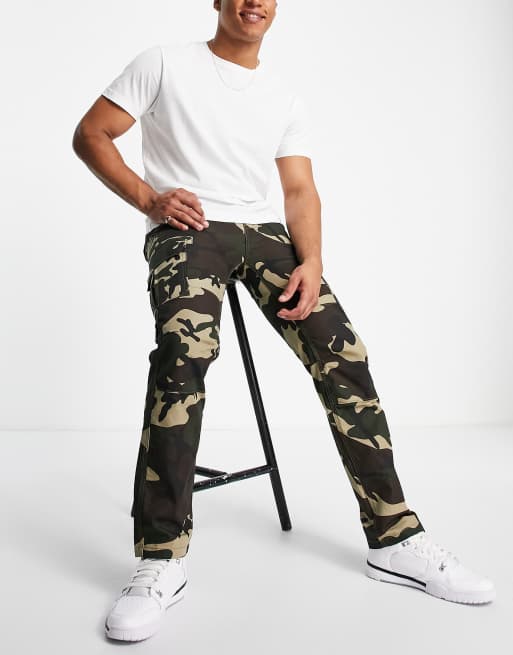 Dickies - Millerville - Kakifarvede bukser med camouflageprint