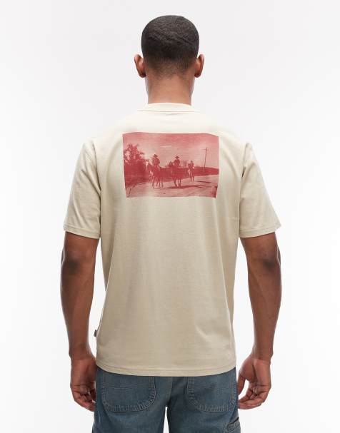 Dickies – Millville – Naturvit t-shirt med tryck baktill - view 1