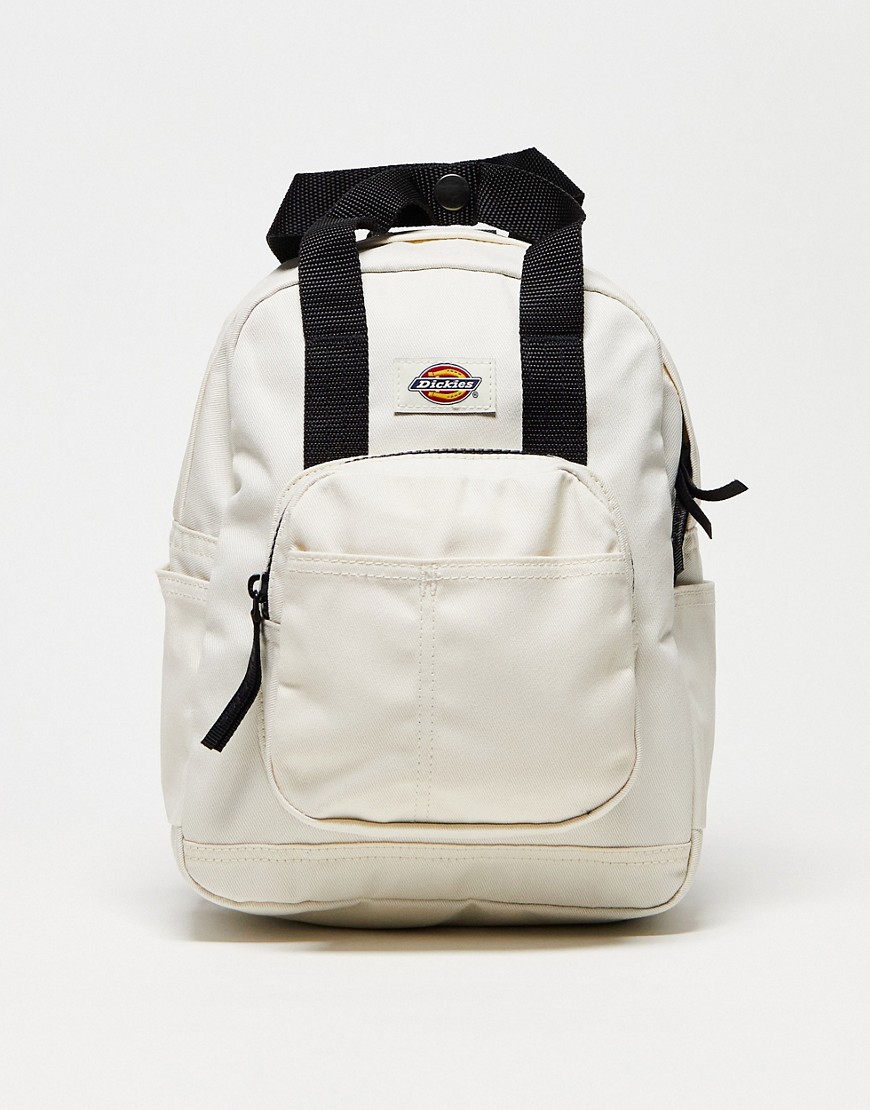 Dickies mini lisbon backpack in cream-White