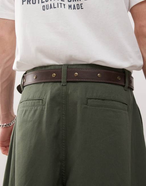 Dickies – Mit Nieten besetzter Gürtel in Dunkelbraun, 2 von 3