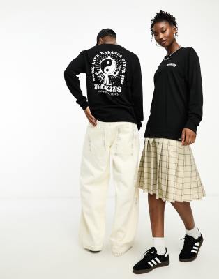 Dickies Dickies montross long sleeve t-shirt with yin yang back print in black