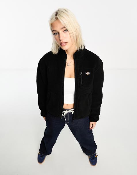 Dickies mount hope fleece jacket in black - view 1