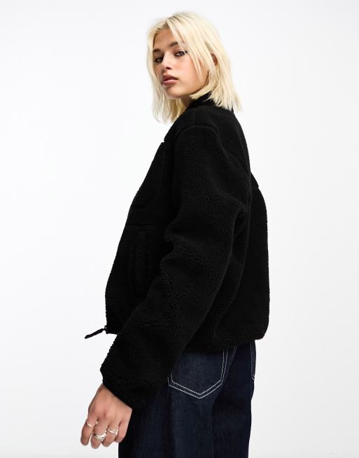 Dickies mount hope fleece jacket in black, 3 of 4