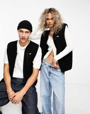 Dickies - Mount Hope - Weste aus Teddyfleece in Schwarz