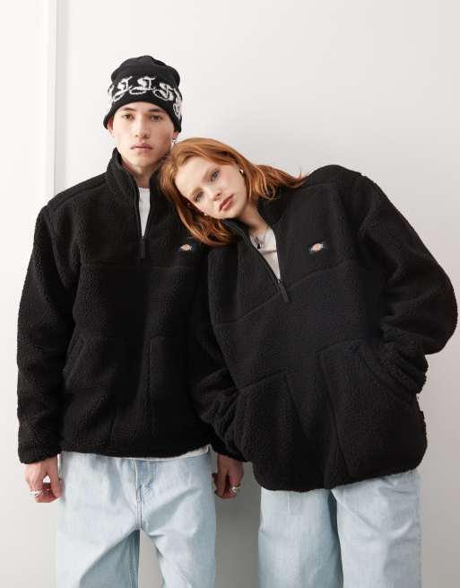 Dickies mountain hope high pile fleece jacket in black