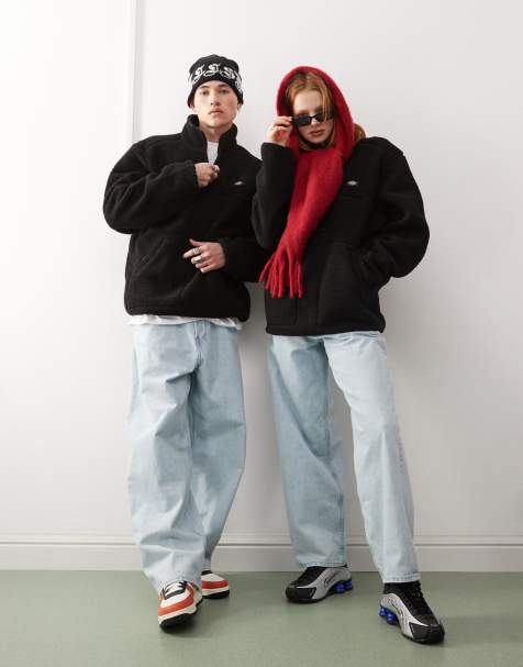 Dickies – Mountain Hope – Jacke in Schwarz aus hochflorigem Fleece - view 1