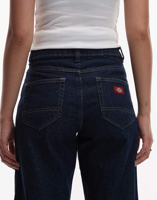 Dickies - Mørk indigoblå løstsiddende jeans i lige pasform, 5 af 5