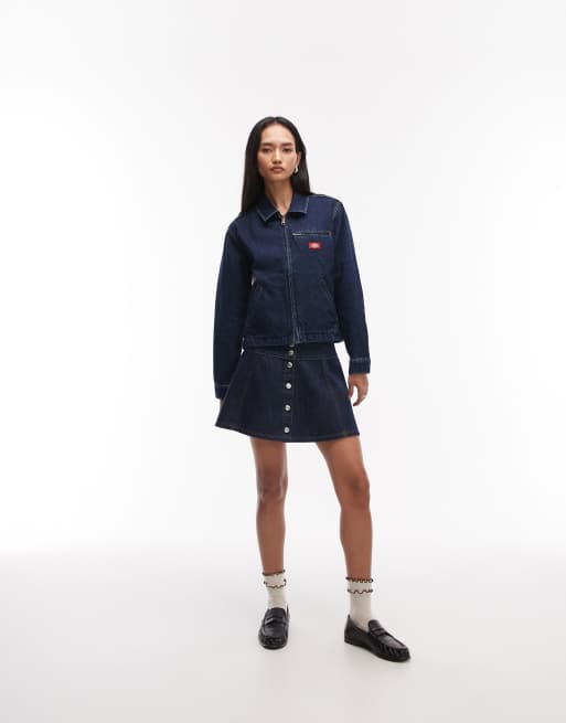 Dickies - Mørk indigoblå malerjakke i denim, 3 af 4
