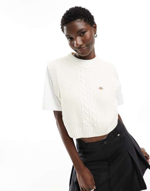 Dickies - Mullinville - Pull sans manches en maille - Blanc cassé écru