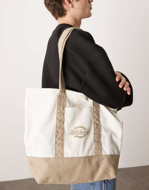 Dickies – Naturvit toteväska i canvas med logga, 3 av 4
