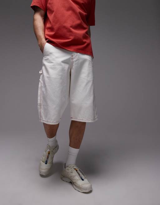 Dickies – Naturvita snickarshorts i denim med ledig passform och kontrastsömmar, 2 av 5