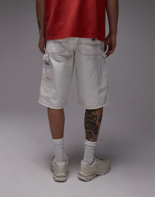 Dickies – Naturvita snickarshorts i denim med ledig passform och kontrastsömmar, 4 av 5