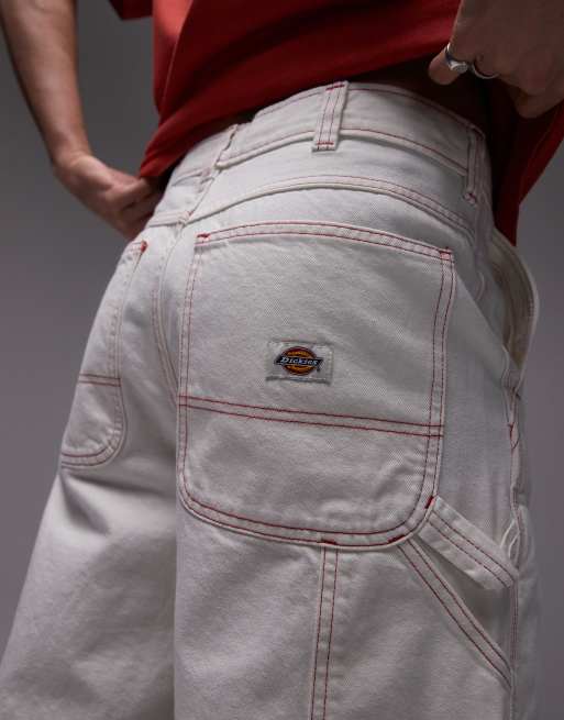 Dickies – Naturvita snickarshorts i denim med ledig passform och kontrastsömmar, 5 av 5