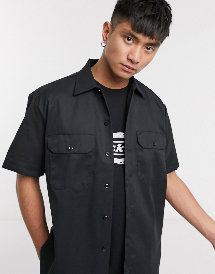 Dickies - Net overhemd met korte mouwen in zwart