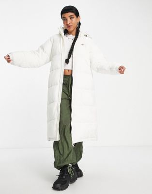 Dickies New Alatna long puffer jacket in cream - ASOS Price Checker