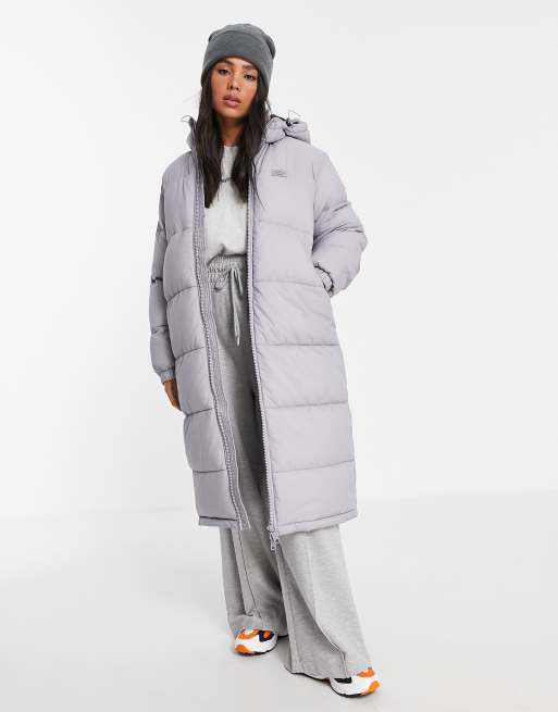 Long puffer cheap jacket grey