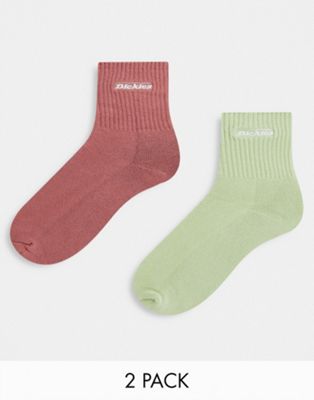 Dickies New Carlyss 2-pack socks in purple and green