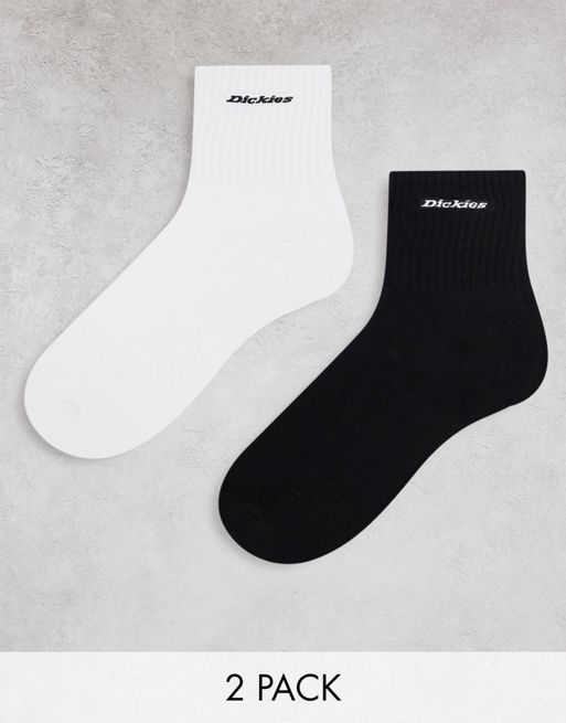 Dickies - New Carlyss - Lot de 2 paires de chaussettes - Noir/blanc