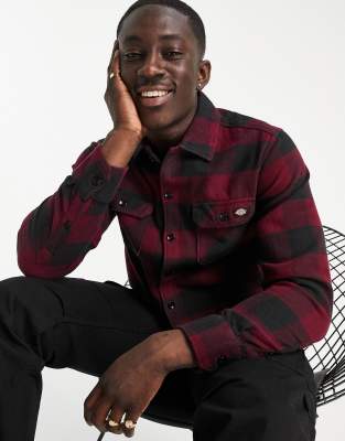 Dickies New Sacramento Cotton Flannel Shirt In Red