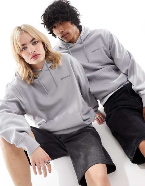 Dickies newington hoodie in washed grey - view 1