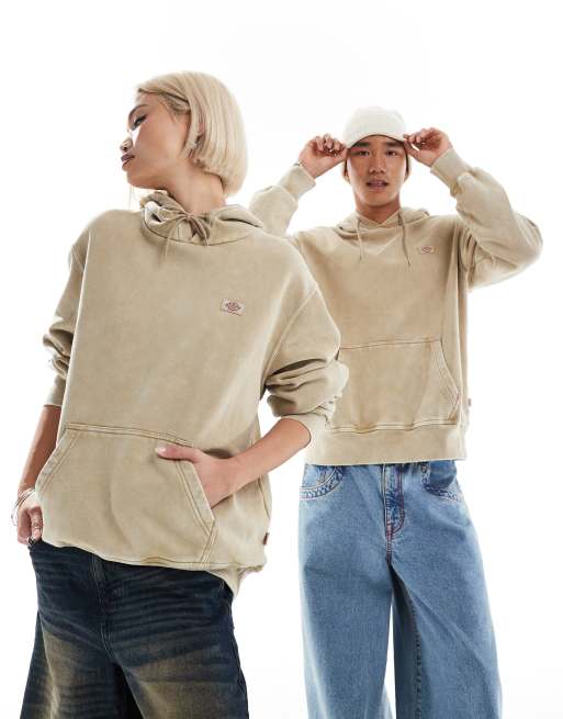 Dickies – Newington – Kapuzenpullover in verwaschenem Wollweiß 