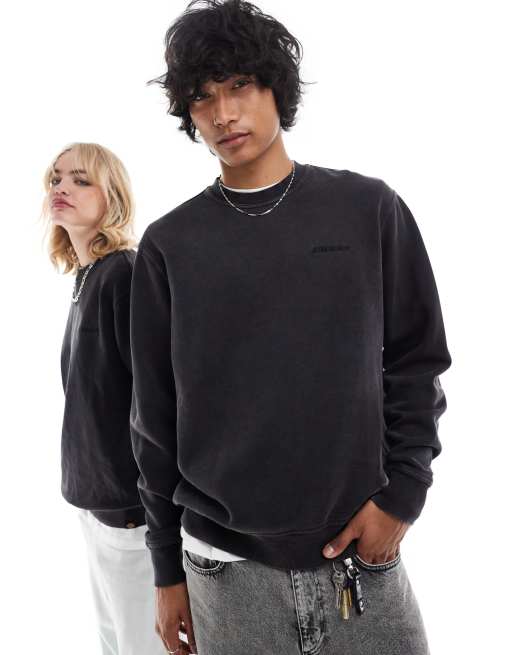 Dickies newington sweatshirt in washed black