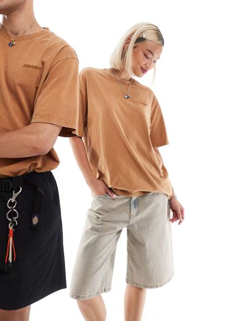 Dickies - Newington - T-shirt a maniche corte marrone slavato