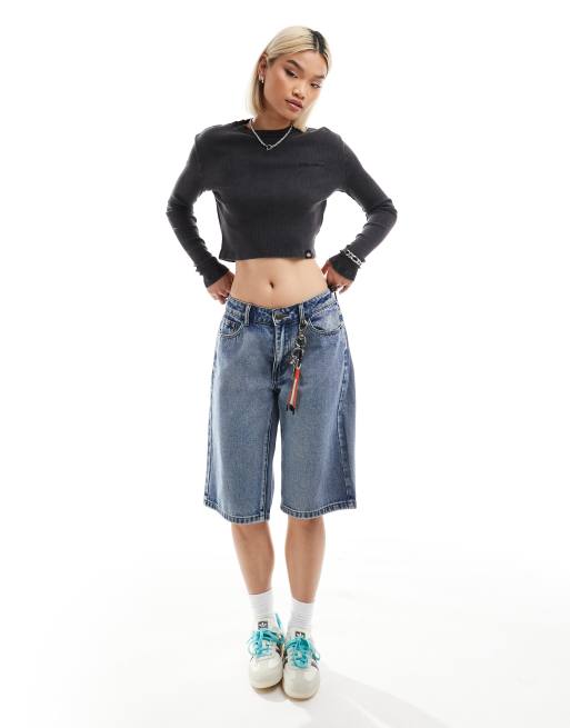 Dickies - Newington - T-shirt crop top à manches longues - Noir délavé, 2 de 4