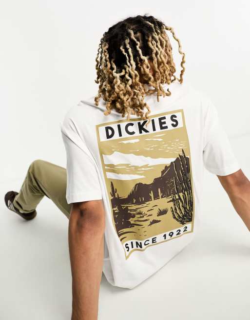 Dickies - North - Ensfarvet T-shirt med korte ærmer og print på ryggen i hvid - Kun hos ASOS