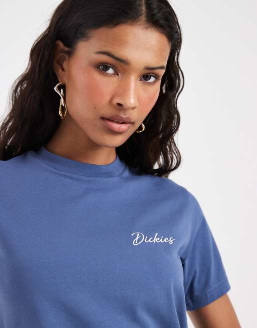 Dickies North Madison logo baby tee in blue - Exclusive to ASOS, 3 of 4