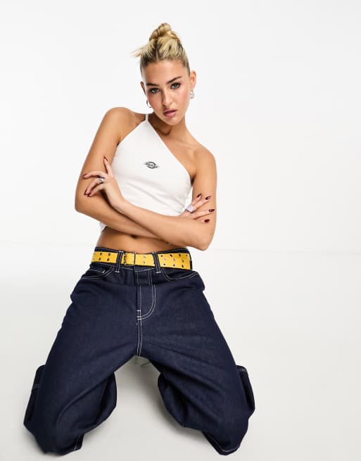 Dickies – Oak Grove – Biały top na jedno ramię – tylko w ASOS