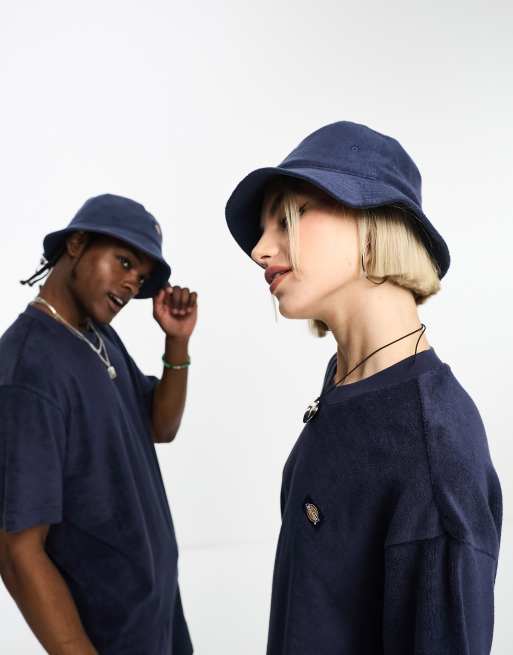 Dickies oak grove Unisex towelling bucket hat in navy resort pack exclusive to asos, 2 of 4