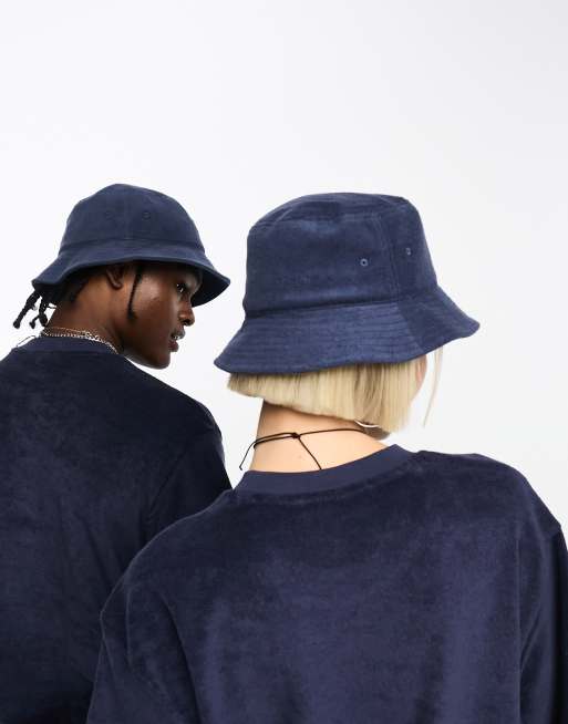 Dickies oak grove Unisex towelling bucket hat in navy resort pack exclusive  to asos