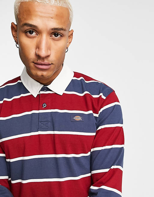 Dickies Oakhaven rugby long sleeve t-shirt in blue | ASOS