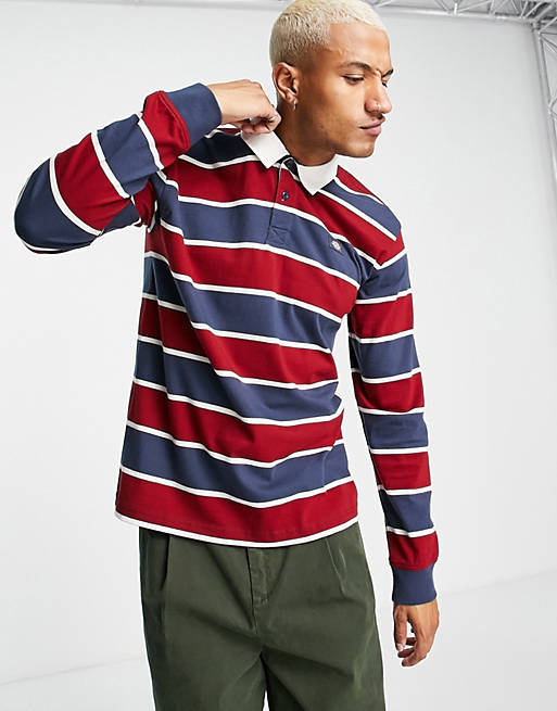 Dickies Oakhaven rugby long sleeve t-shirt in blue | ASOS
