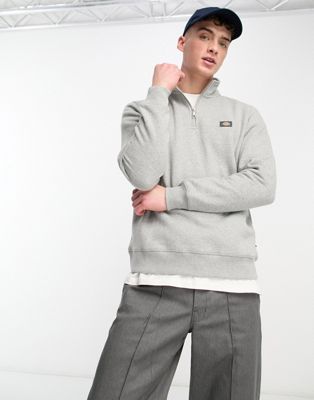 Dickies oakport 1/4 zip sweatshirt in grey
