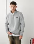 [Dickies] Dickies Oakport 1/4 zip sweatshirt in grey 2XL Grey melange