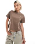 [Dickies] Dickies Oakport boxy cropped t-shirt in brown L BROWN