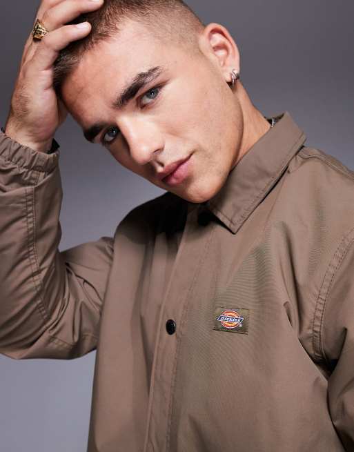 Dickies Oakport coach jacket in brown - exclusive to ASOS