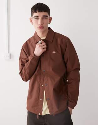 Dickies Dickies oakport coach jacket in cappuccino brown