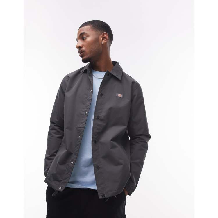 Dickies oakport coach jacket in charcoal grey | ASOS
