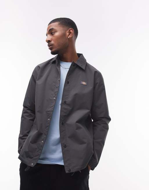 Dickies Oakport coach jacket in charcoal grey