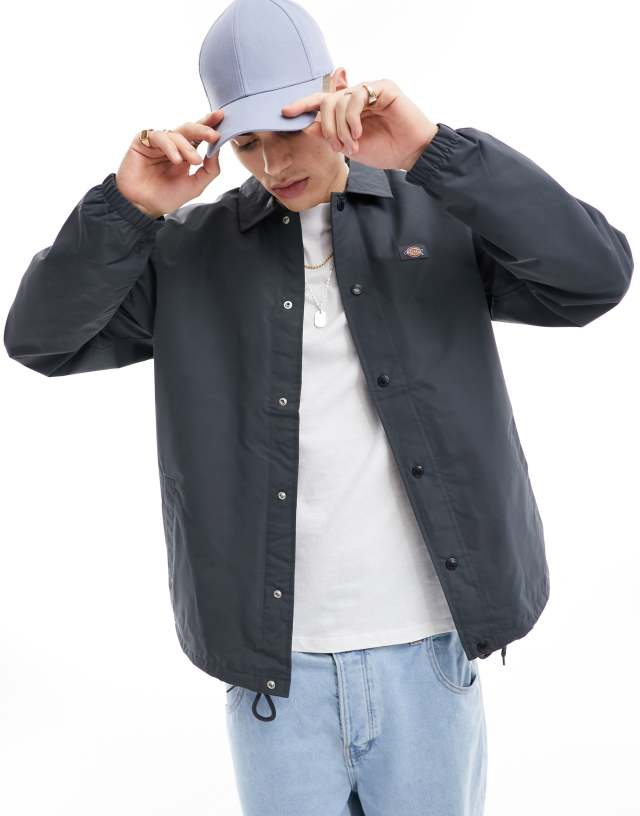 Dickies - oakport coach jacket in charcoal grey